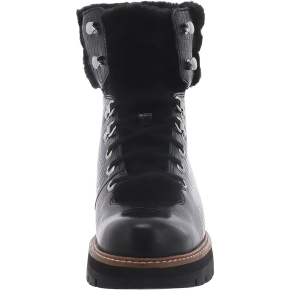 Clarks ORIANNA HIKER Black Leather Lace Up Hiking Winter Boots Ankle Booties 7.5 - Picture 6 of 16